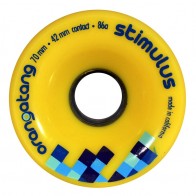 Orangatang Stimulus 70mm 86a Yellow longboard wielen